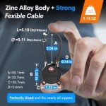 Forge TSA Approved Dimple Cable Locks - 6 Black