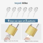 Puroma Waterproof Keyed Padlocks - 2 Pack