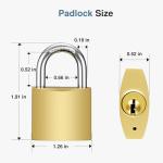 Puroma Waterproof Keyed Padlocks - 2 Pack