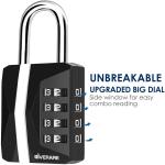 2 Pack Weatherproof 4 Digit Combination Padlocks
