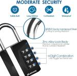 2 Pack Weatherproof 4 Digit Combination Padlocks