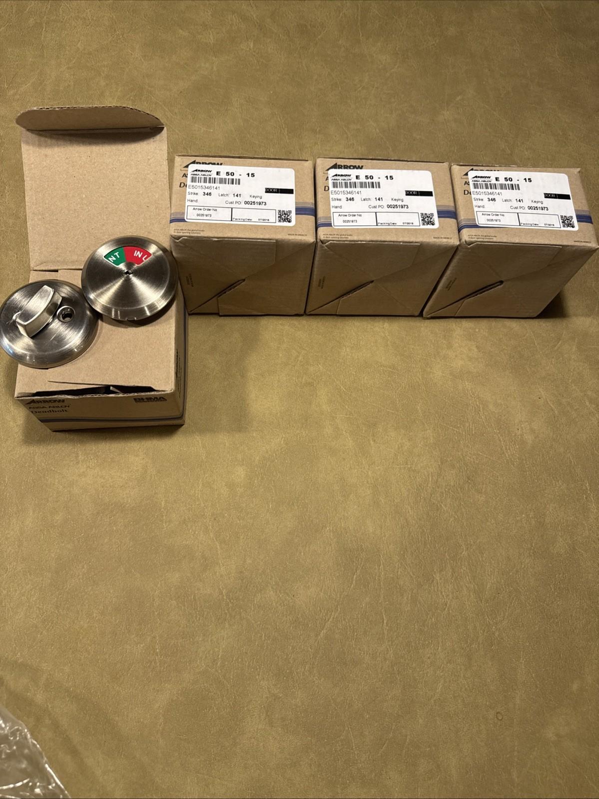 Lot Of 4 ASSA ABLOY Arrow E5015336141 Arrow E50 Occupancy Indicator Deadbolt