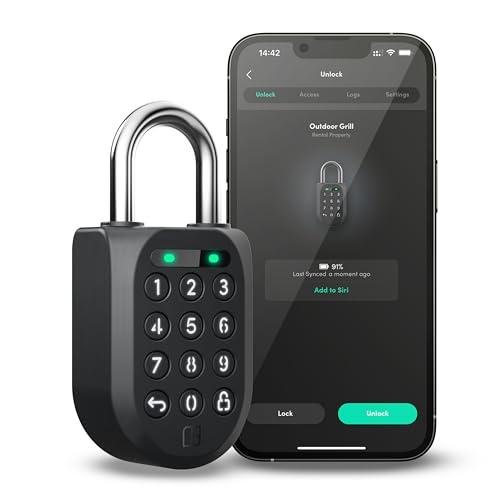 igloohome New Smart Padlock 2 (SP2), The Toughest Smart Padlock – Generate Access from Anywhere with The Mobile app (iOS/Android) – No WiFi Needed, Waterproof & Rechargeable