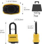 4 Pack Heavy Duty Covered Laminated Steel Padlocks Keyed Alike, Weatherproof Pad