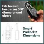 igloohome New Smart Padlock 2 (SP2), The Toughest Smart Padlock – Generate Access from Anywhere with The Mobile app (iOS/Android) – No WiFi Needed, Waterproof & Rechargeable