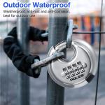2 PACK POLICE Combination Disc Padlocks for Outdoor Heavy Duty Keyless Lock