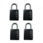 Lot of 4 Combination Lock Resettable 4-Digit Anti Rust Weatherproof Padlock