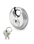 QWORK Disc Locks, 2 Pack Heavy Duty Steel Keyed Different Padlock Disc Storage Locks for Storage Unit, 3/8" Shackle