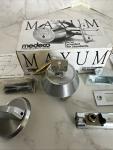 Medeco lock Assa Abloy Maxum Deadbolt 11WO200-26-B3S Satin Chrome Keyed.