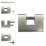 JEYETON Armoured High Security Padlock - Silver