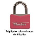 Pink Aluminum Keyed Padlock for Gym Lockers