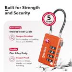 TSA Approved Unpickable Luggage Lock - Orange