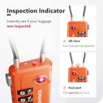 TSA Approved Unpickable Luggage Lock - Orange