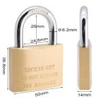 30 Pack Brass Management Padlocks - Keyed Alike