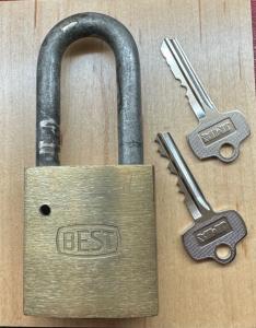 DORMAKABA 41B Brass Body Padlock with Steel Shackle