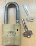 DORMAKABA 41B Brass Body Padlock with Steel Shackle