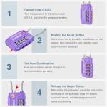 Puroma TSA Approved 2 Pack 4 Digit Luggage Locks