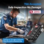 TSA-Approved Cable Luggage Locks with Combo Reset