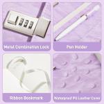 Targonixus A5 Lock Diary for Women - Purple Butterfly