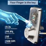 Fingerprint Keypad Deadbolt with Handle Set