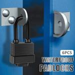 Keyed Alike Outdoor Padlock Set - 6 Pack
