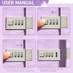 Targonixus A5 Lock Diary for Women - Purple Butterfly