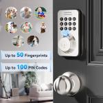 Fingerprint Keypad Deadbolt with Handle Set