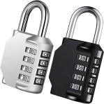 4-Digit Combo Lock for Lockers - 2 Pack