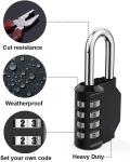 4-Digit Combo Lock for Lockers - 2 Pack
