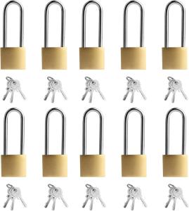 Keyed Padlocks with Keys - 4 Pack