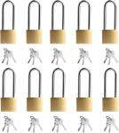 Keyed Padlocks with Keys - 4 Pack