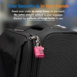 TSA-Approved Cable Luggage Locks with Combo Reset
