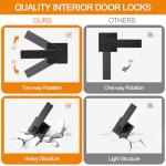 10 Pack Matte Black Keyless Privacy Door Levers