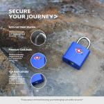 TSA Approved Unpickable Locks for Luggage - 4 Pack