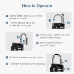 Puroma 10-Pack Waterproof 4-Digit Combination Locks