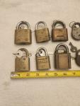 Set of 12 Vintage Padlocks with Working Keys