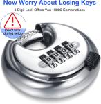 2 Pack Stainless Steel 4-Digit Combination Locks