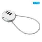 3 Pack Small 3-Digit Combination Locks