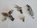 9 Small Padlocks with Keys and Extra Keys