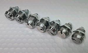 Set of 7 Medeco High Security Cam Lock Cylinders