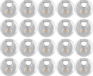 20 Pack Keyed Alike 70mm Disc Padlocks