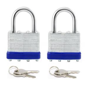 2 Pack Keyed Alike Stainless Steel Hoop Padlocks