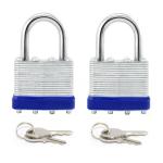 2 Pack Keyed Alike Stainless Steel Hoop Padlocks