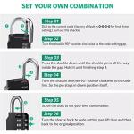2 Pack Waterproof 4 Digit Combination Padlocks