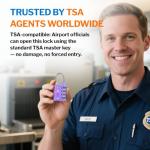 TSA-Approved Double-Open Key & Combo Lock