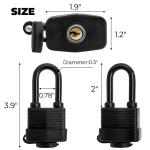 6 Pack Heavy Duty Waterproof Keyed Alike Padlocks