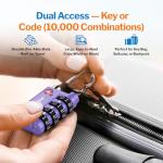 TSA-Approved Double-Open Key & Combo Lock