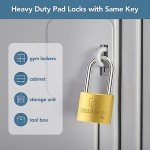 Weatherproof Heavy Duty Padlock - 2 Pack