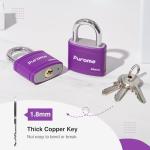 Puroma 2 Pack Heavy-Duty Keyed Padlocks