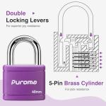 Puroma 2 Pack Heavy-Duty Keyed Padlocks